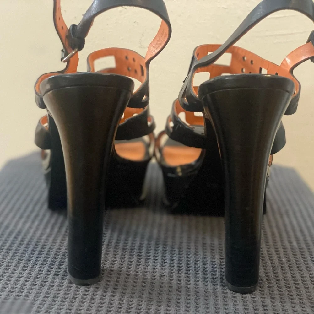 Via Spiga Gwen Leather Sandal in BLACK! Here comes the Hotstepper🔥🔥🔥 Sz 8.5M - Picture 7 of 9